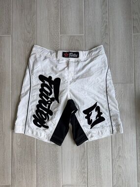 Fairtex White & Black Muay Thai Shorts for Men